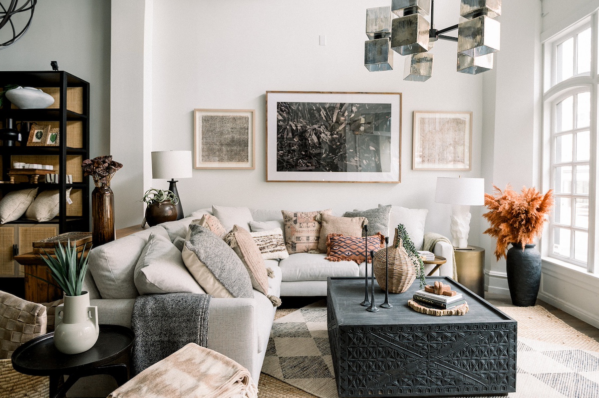 Ville & Rue's spacious atelier with custom furniture and curated home decor.