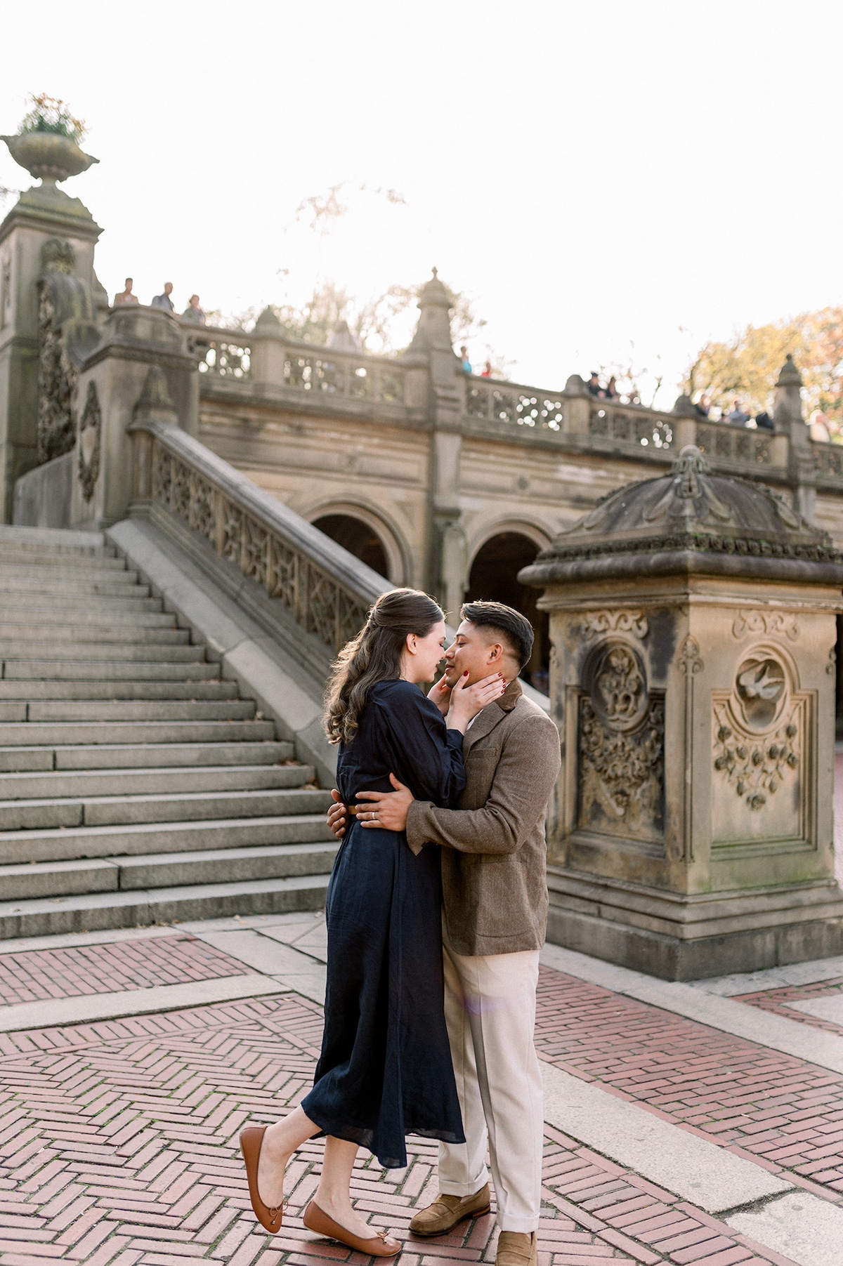 Symphony Estrada's rebrand comes to life as a luxury brand photographer captures the elegant ambiance of Central Park's Bethesda Terrace.